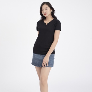 Áo thun cổ chìa khóa - Đen