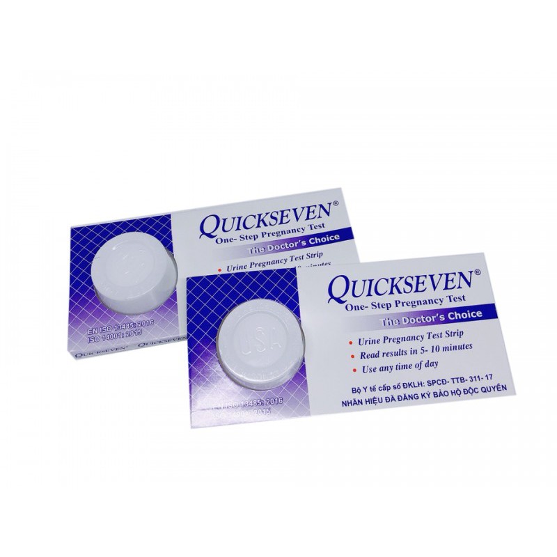 Que Thử Thai nhanh Quickseven  2 vạch chính xác - test thử thai hai vạch sớm nhanh hiệu quả tức thì