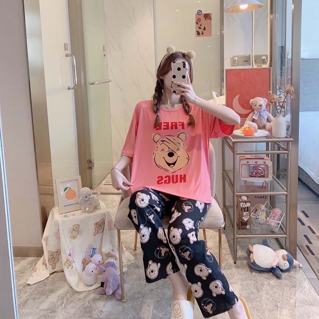 Đồ Bộ Mặc ở Nhà Bộ Đồ Ngủ Nữ Quần Dài Pijama Thun Lạnh Đẹp [CODE 49-52] Freesize Từ 45-55Kg - BB REAL