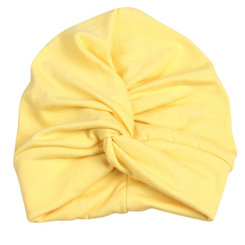 Mũ trùm đầu kiểu khăn turban trơn màu đa dạng cho bé