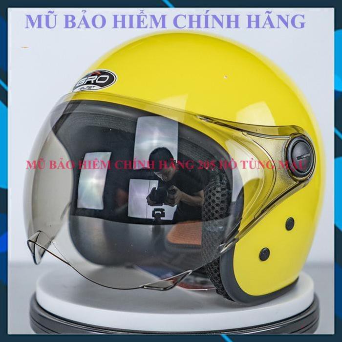 Mũ bảo hiểm 3/4 có kính chính hãng GRO cao cấp - kính ngắn