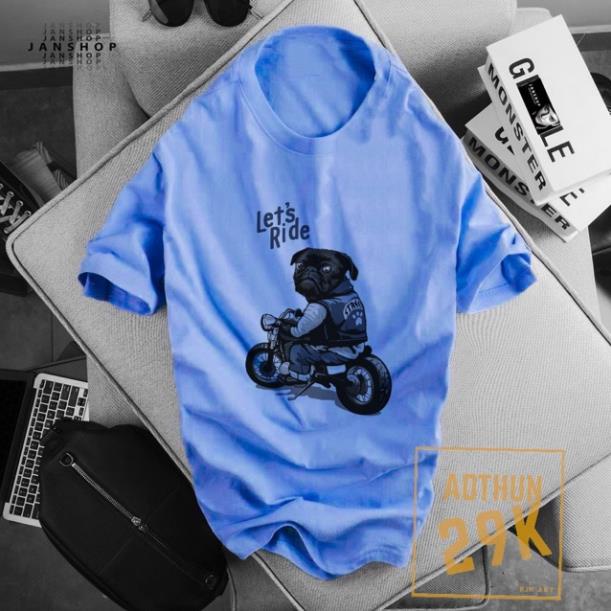 ALBUM 714 - ÁO THUN UNISEX PUG MOTO NHIỀU MÀU