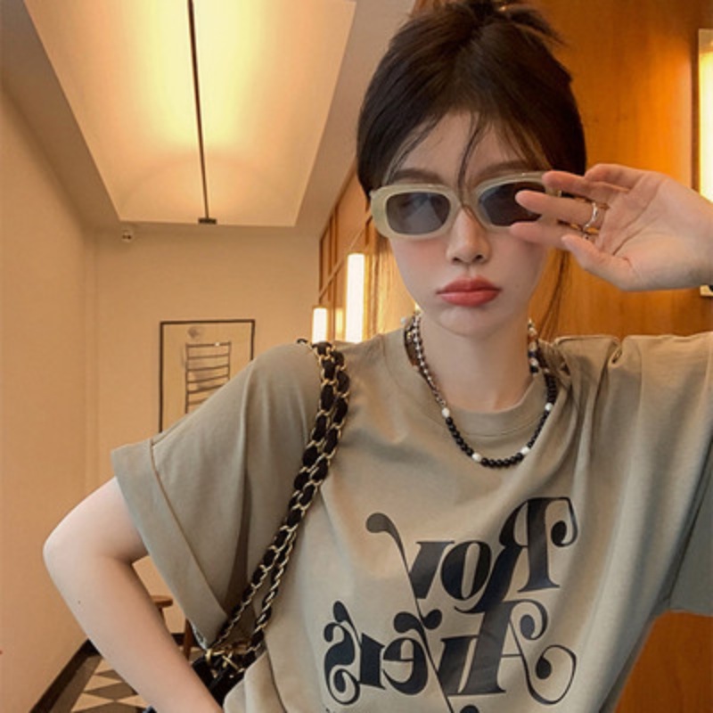 (JIUERBA) Kính Mát Thời Trang Phương Tây Hình Vuông Màu Gradient Hoàng Hôn Phong Cách Retro