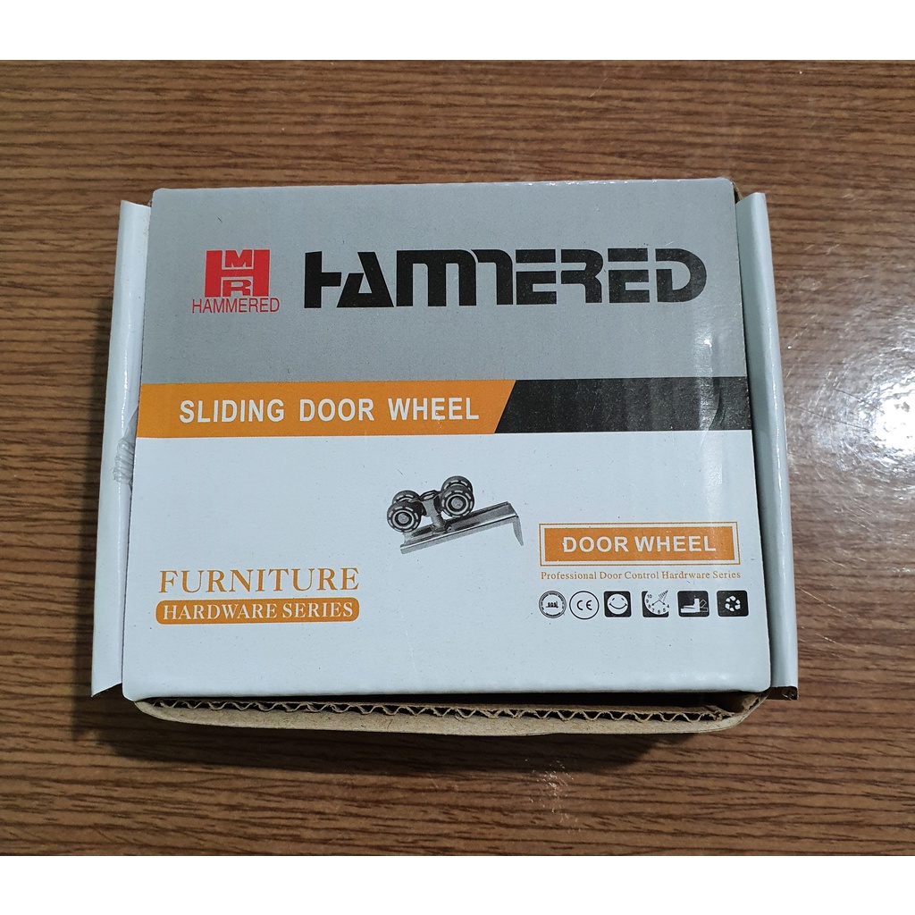 Bộ bánh xe cửa lùa HAMMERED  máng nhỏ