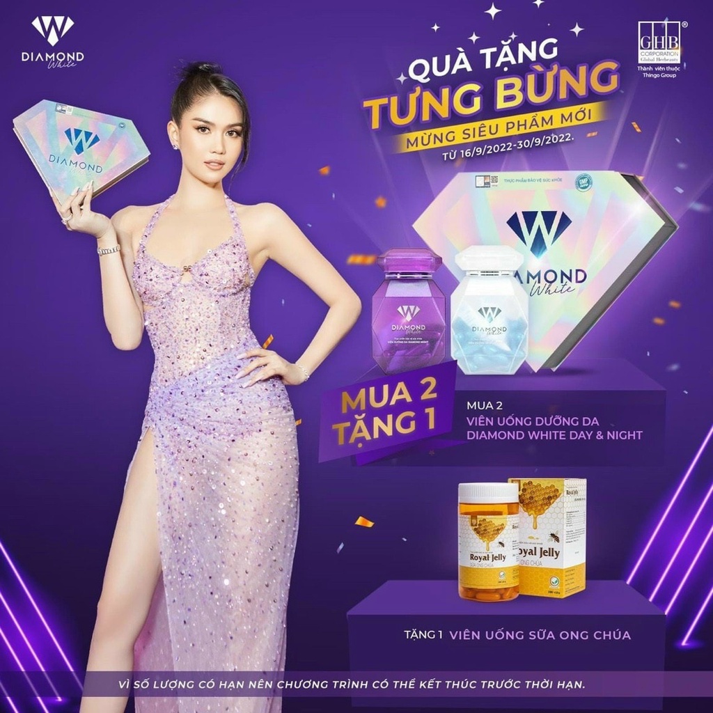 Diamond White Viên uống trắng da Ngọc Trinh 2022