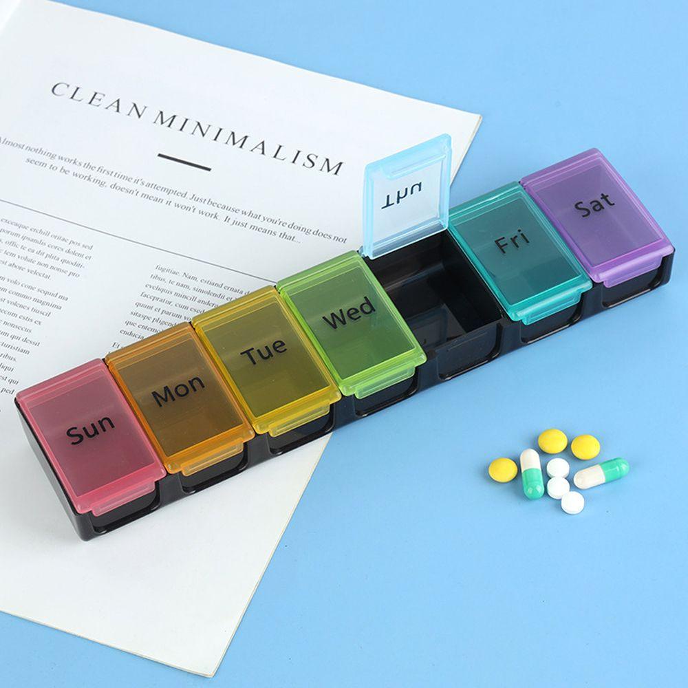 Hộp Đựng Thuốc 7 Ngày Nhiều Màu Chống Nước Tiện Dụng