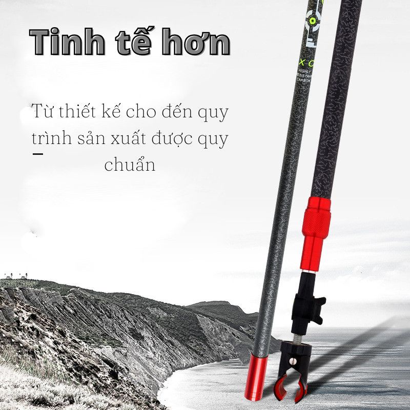 Gác Cần Chống Gió Dài 2,1 m Carbon Cao Cấp