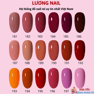 Sơn gel MLADEA sơn móng tay gel màu đỏ mận đỏ trầm tím hoa cà mã 181 đến 204