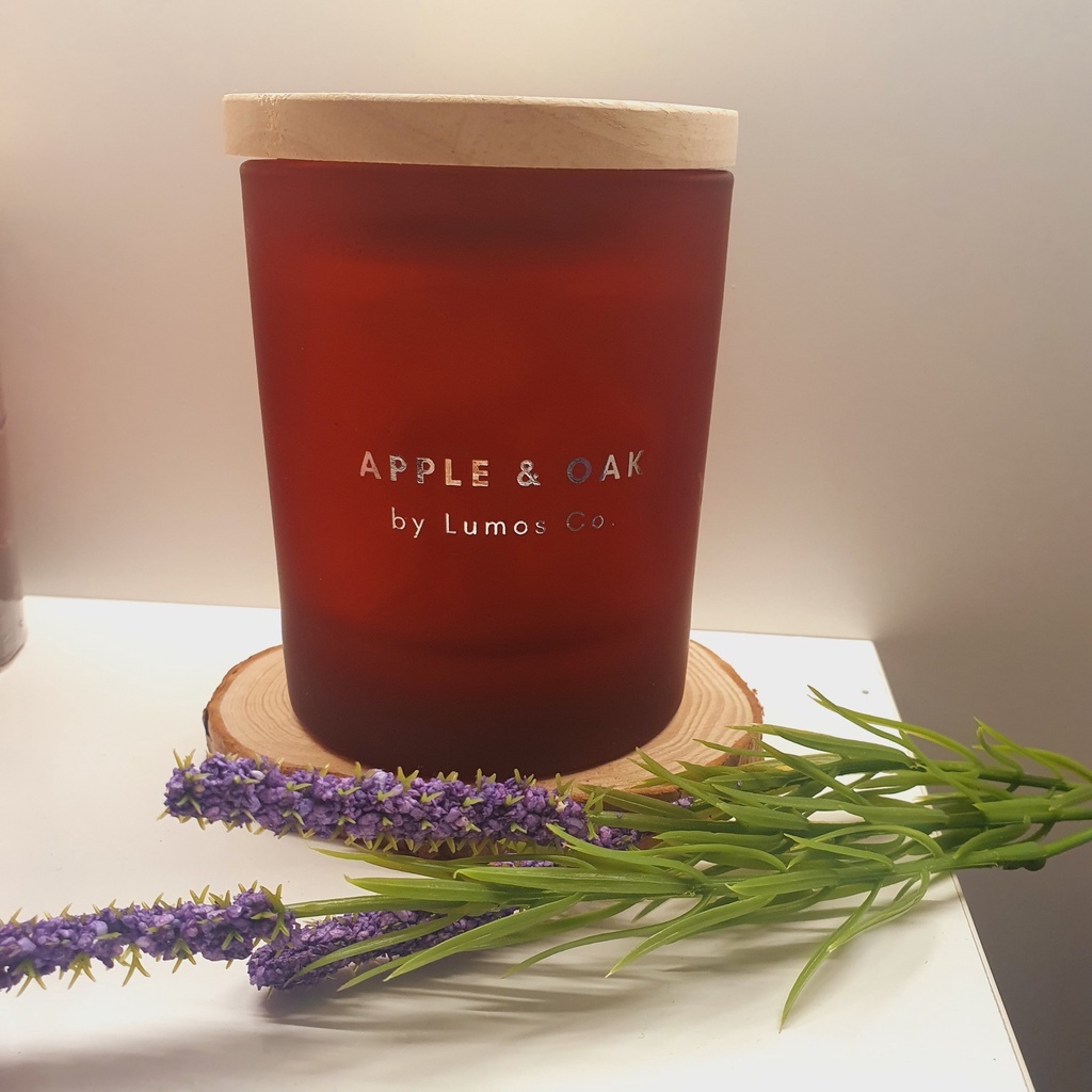 Nến Thơm Cao Cấp Lumos  Apple &amp; Oak (Hương táo và gỗ sồi già) – NT26 - Nến trang trí - Đạt tiêu chuẩn Quốc Tế