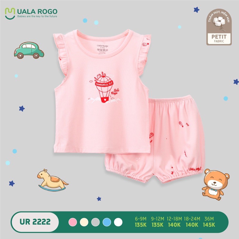 [UALAROGO] Bộ ba lỗ vải pettit dành cho bé