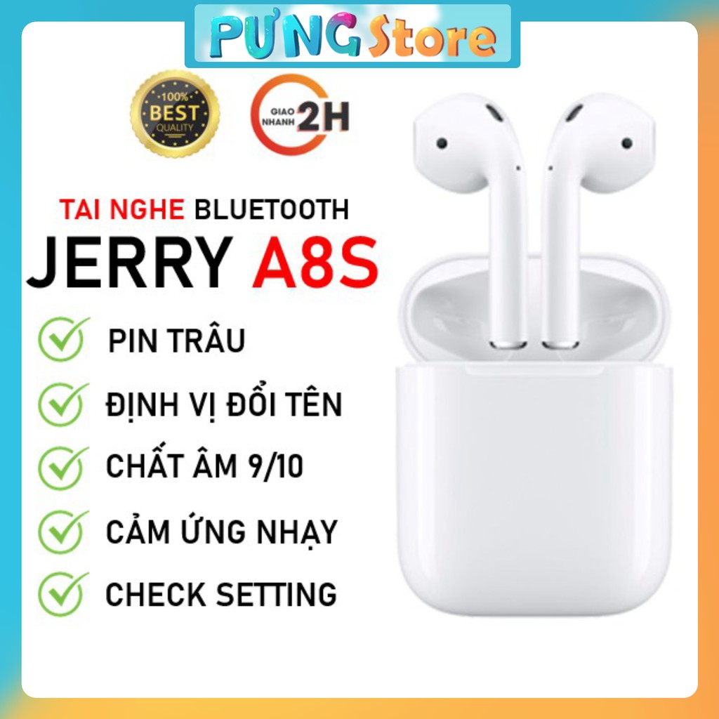 Tai nghe Bluetooth Phiên Bản Cao Cấp - Chip Jerry A8S Check Setting Đa Điểm - Dùng cả IOS và Android