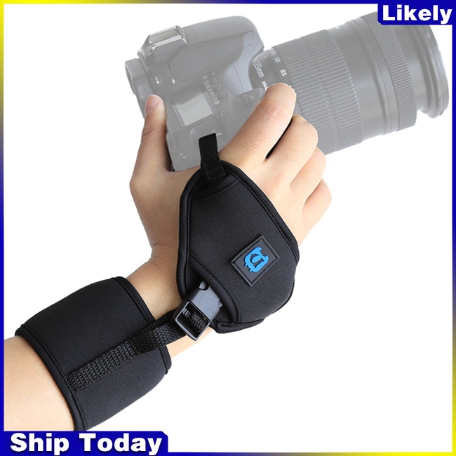 PULUZ Dây Đeo Cổ Tay Gắn Máy Ảnh SLR/DSLR Bằng Nhựa Mềm Kèm Ốc Vít 1/4 Inch
