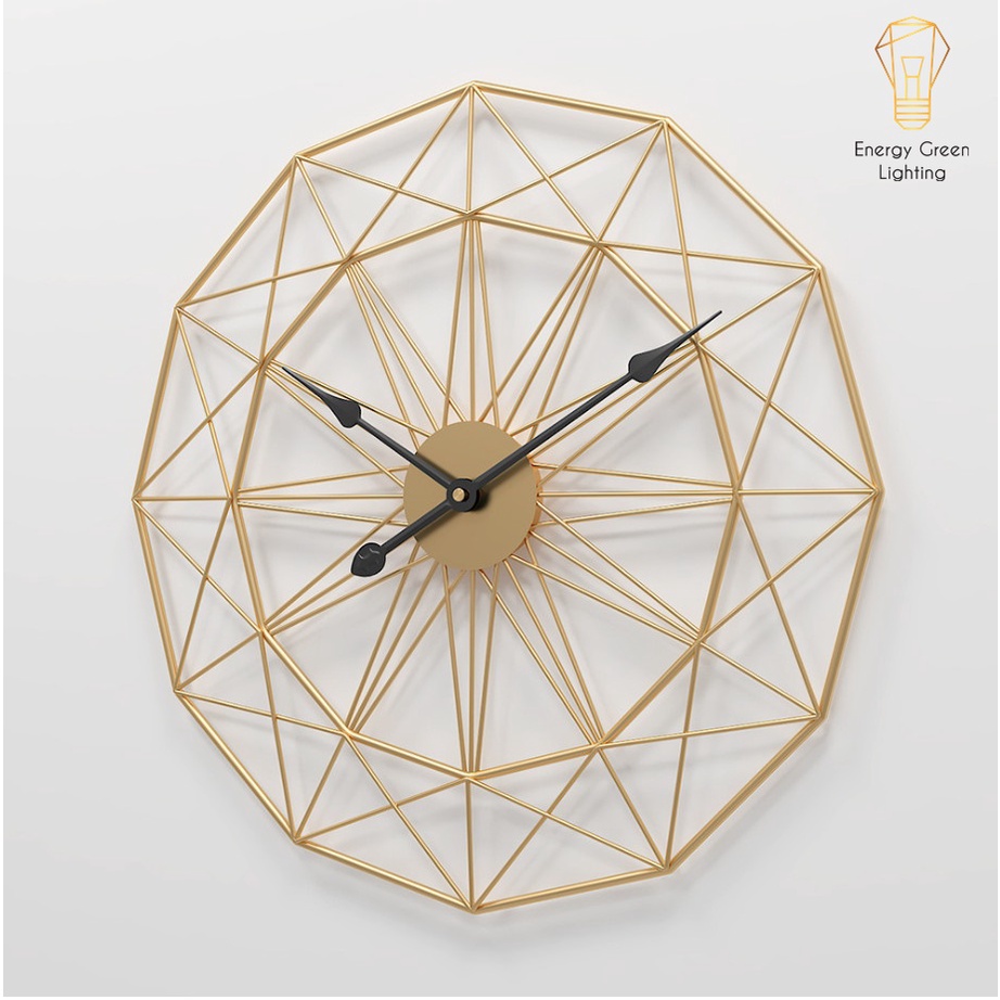 Đồng Hồ Treo Tường Energy Green Lighting Vintage DH-98 - Trang Trí Nghệ Thuật Cao Cấp - Sang Trọng - Đường Kính 50cm