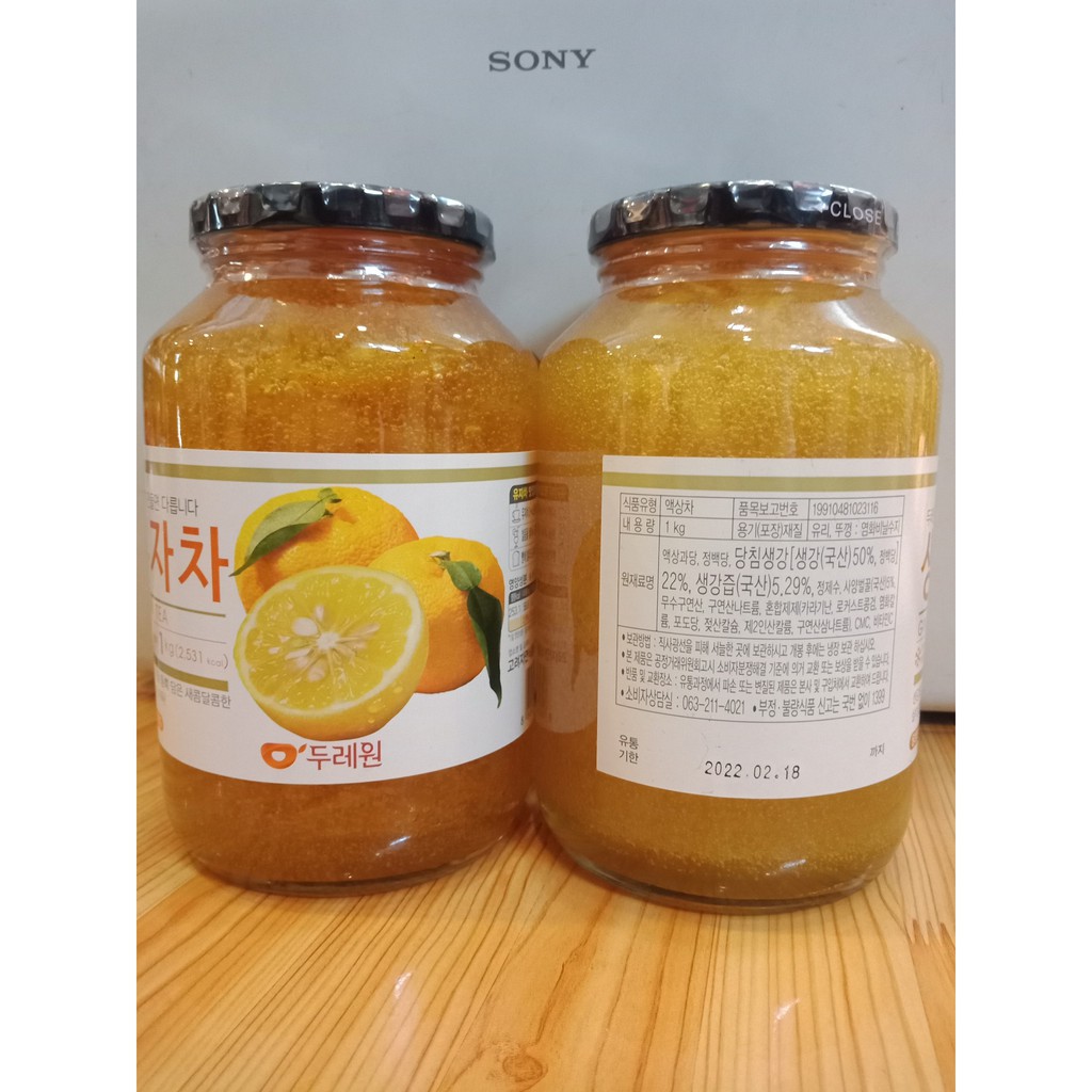 Mật ong chanh/gừng Dooraeone Citron Tea Korea cao cấp 1000g Hàn Quốc