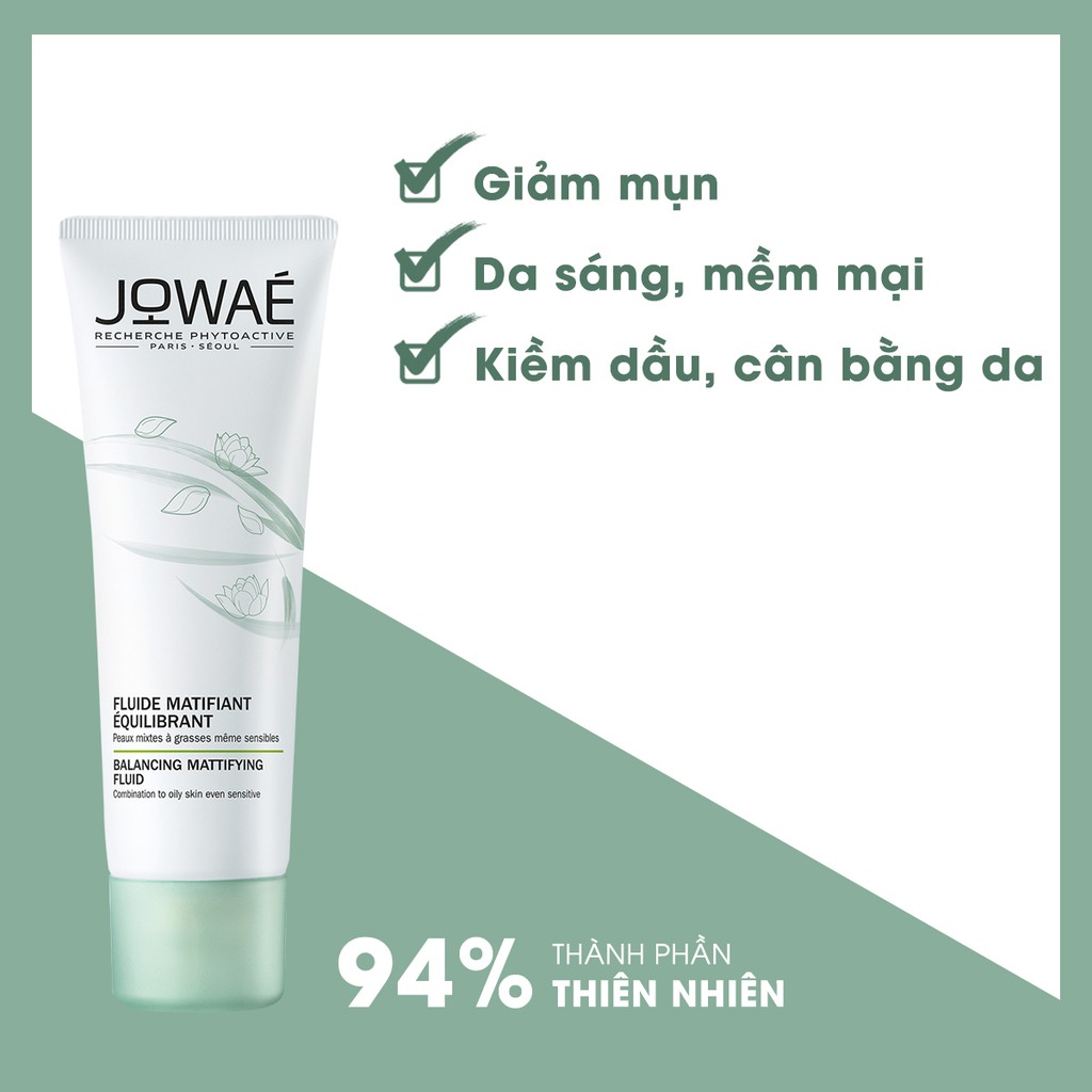 Kem Cấp Ẩm Kiềm Dầu JOWAE Cân Bằng Da - Mỹ Phẩm Thiên Nhiên Nhập Khẩu Chính Hãng Từ Pháp 40ml