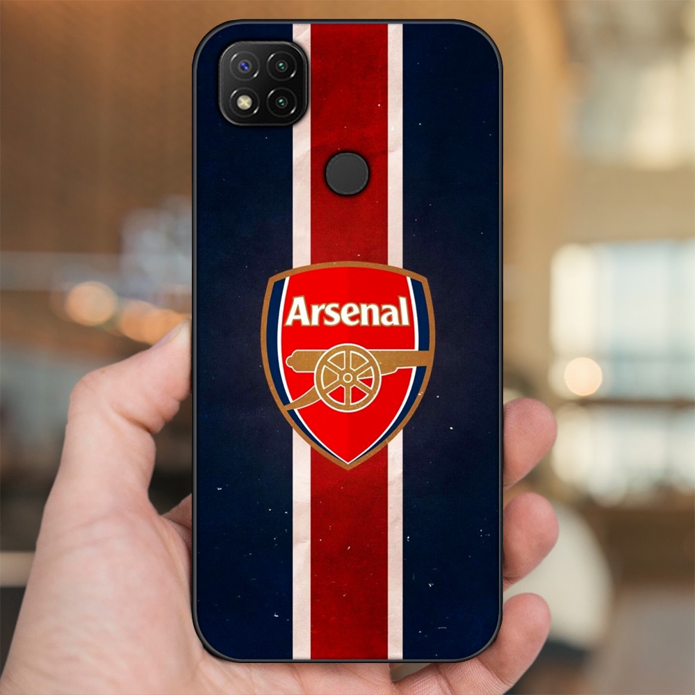 Ốp lưng Xiaomi Redmi 9C viền đen in hình Arsenal FC