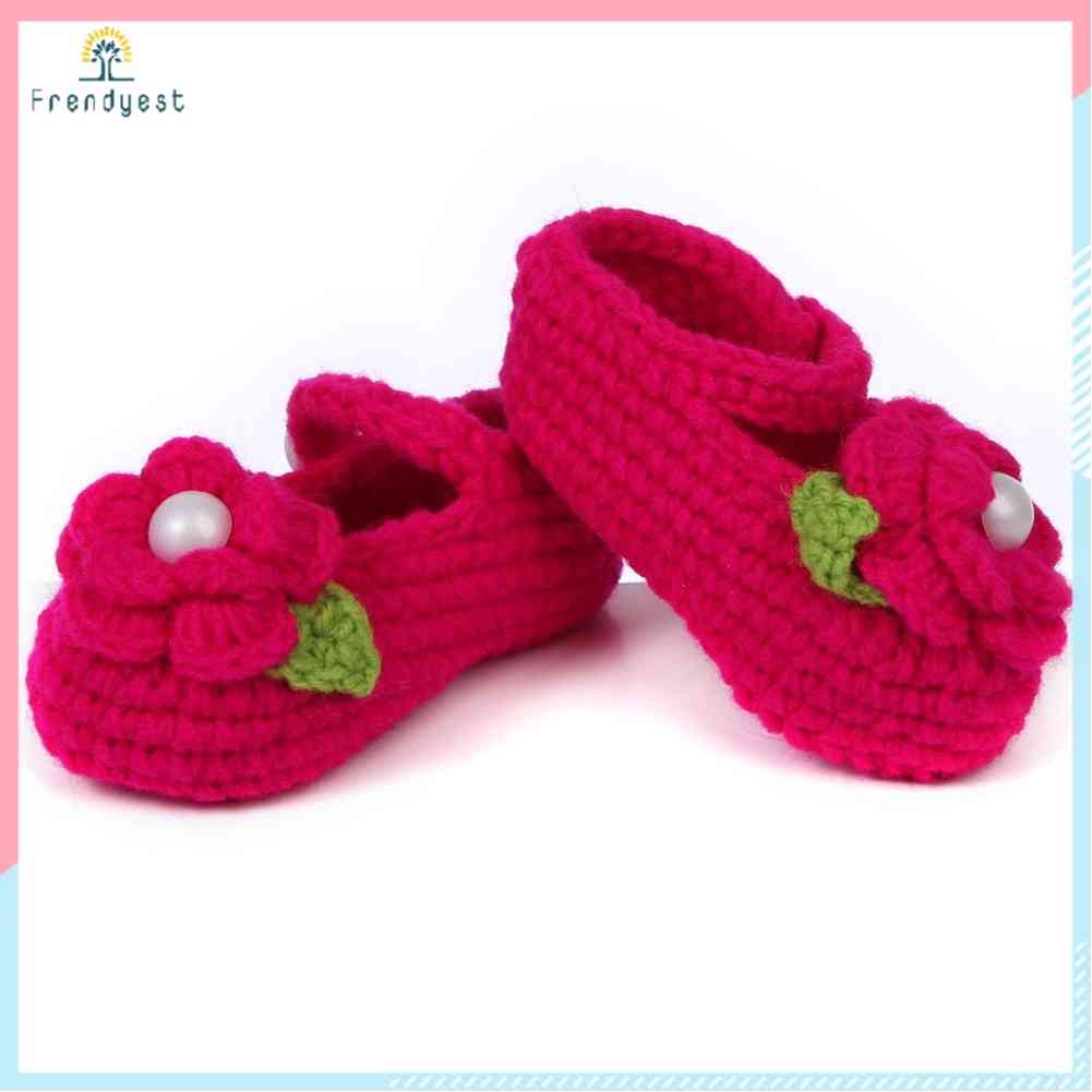 Giày Đan Len Thủ Công Cho Bé Sơ Sinh