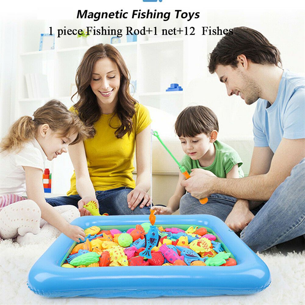 Bộ 14 món đồ chơi câu cá nam châm sáng tạo giáo dục sớm cho bé DIY