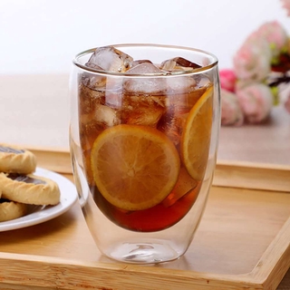 Cốc thủy tinh uống trà / cà phê / latte / latte / cappuccino hai lớp trong suốt kính
