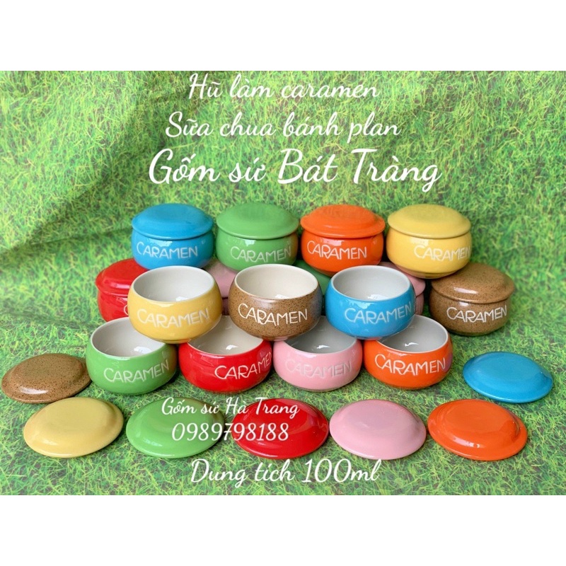 Cốc caramen gốm sứ Bát Tràng cao cấp không chì khắc chữ Caramen
