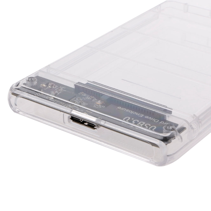 ✿ CRE ✿ 2.5&quot; USB 3.0 SATA HDD Hard Disk Drive External Enclosure Full Transparent Case
