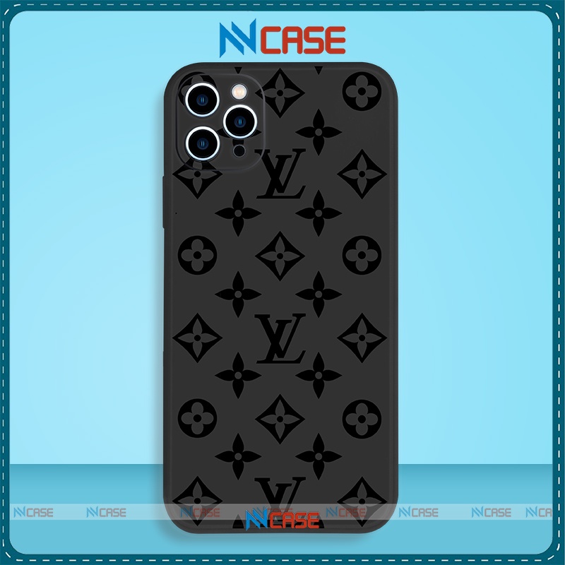 Ốp lưng iPhone LV Louis Vuitton cạnh viền vuông silicon dẻo bảo vệ camera iphone 6/6s/7/8/X/XS/Xr/11/12/13 Pro Plus Max