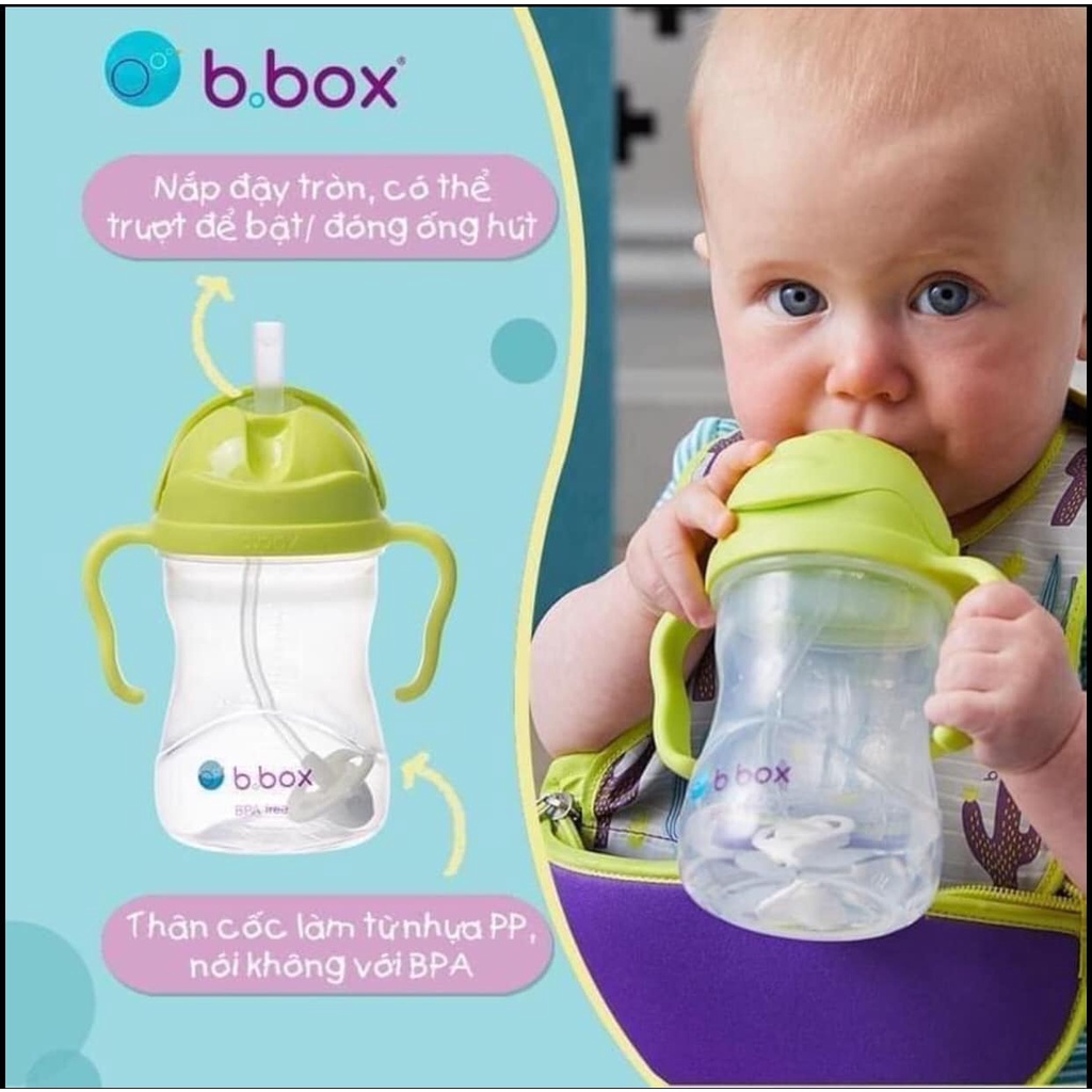 [CHỌN MÀU] BÌNH TẬP UỐNG NƯỚC B BOX 240 ml Úc - BÌNH NƯỚC BBOX 360 Chống Tràn Mọi Góc Độ