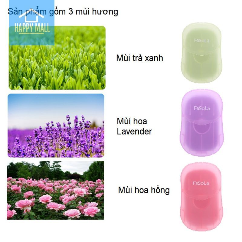 Hộp xà phòng giấy 50 tờ Fasola tiện dụng mang theo bên mình JY162