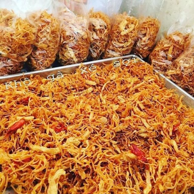 500gr Khô gà bơ tỏi loại ngon TRAMSHOP1993 ăn vặt nhà làm