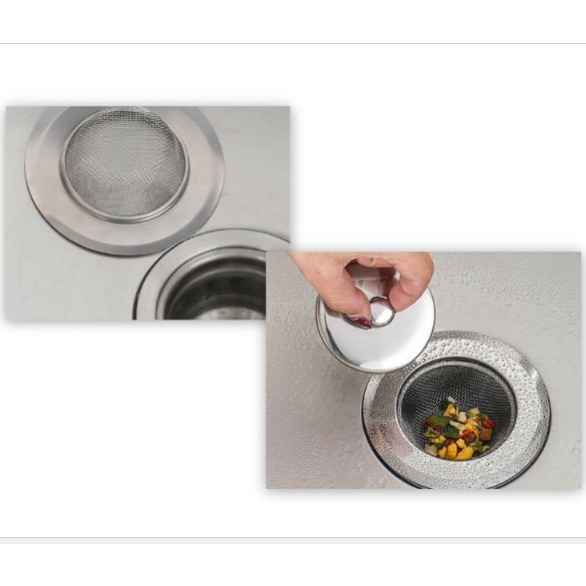 Dụng cụ lọc rác inox- N01, dụng cụ chặn rác bồn rửa bát bằng thép không gỉ