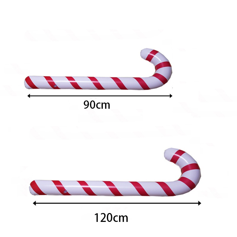 Bong Bóng Bơm Hơi Dài 90cm / 120cm Hình Kẹo Giáng Sinh Trang Trí Đa Ứng Dụng