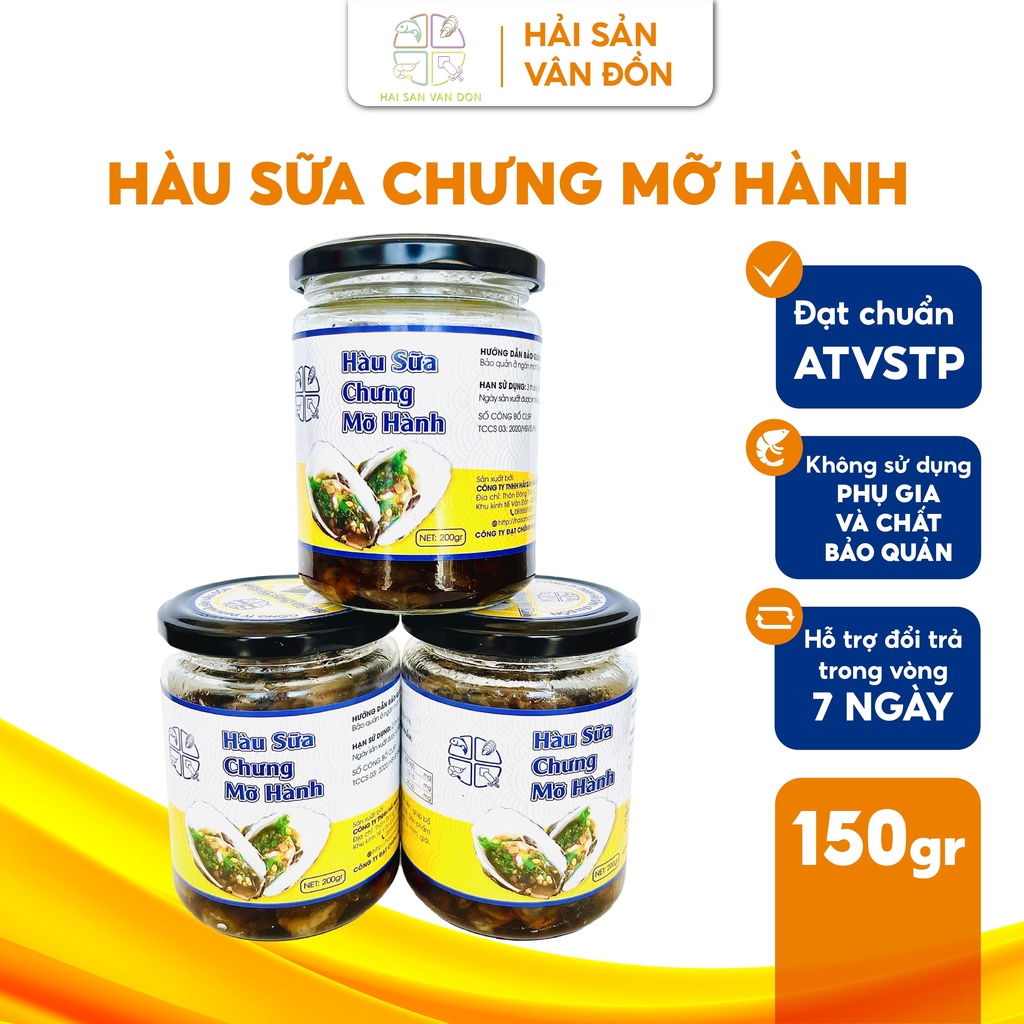 Hàu Sữa Chưng Mỡ Hành HẢI SẢN VÂN ĐỒN Làm Từ Hàu Sữa Tươi Ngon Chất Lượng Không Phụ Gia Chất Bảo Quản | BigBuy360 - bigbuy360.vn