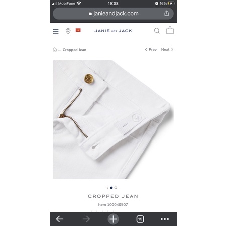 Quần cropped - Janie and Jack