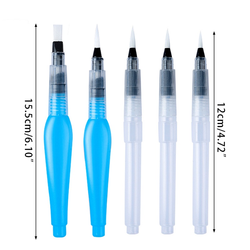 Set 6 cọ vẽ màu nước đầu dẹt chuyên dụng