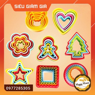 khuôn bánh quy/ cutter nhựa CAO CẤP nhiều màu sắc, nhiều hình [ SET 5 KHUÔN ]