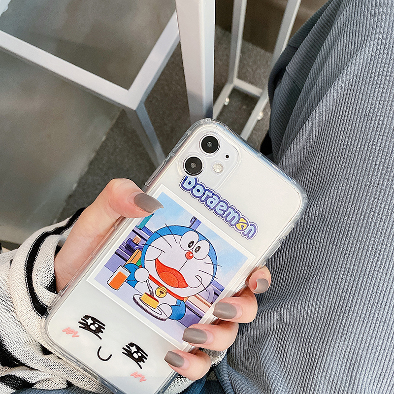 Ốp điện thoại mềm in hình vẽ Doraemon dễ thương dành cho iPhone 11 Pro Max 7 8 Plus XR X XS MAX SE 2020