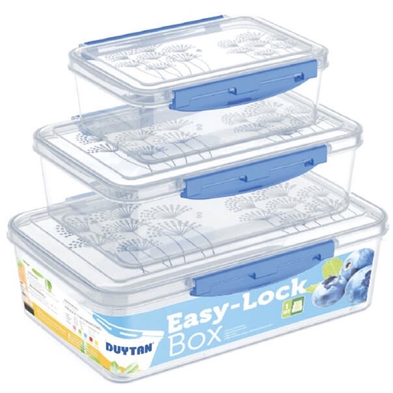 Hộp thực phẩm chữ nhật bông lớn Duy Tân