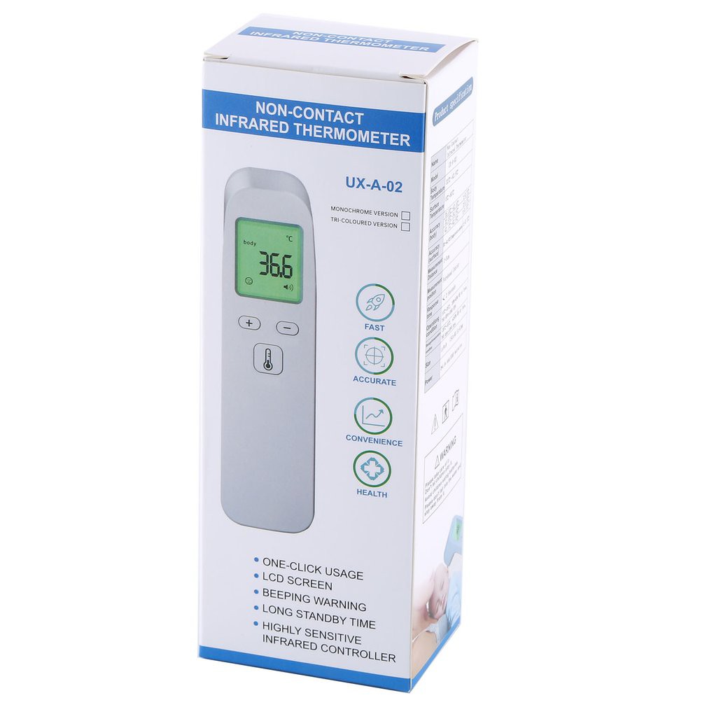Nhiệt Kế Hồng Ngoại Đo Thân Nhiệt Không Tiếp Xúc Có Đèn Báo - Ux-a-02
