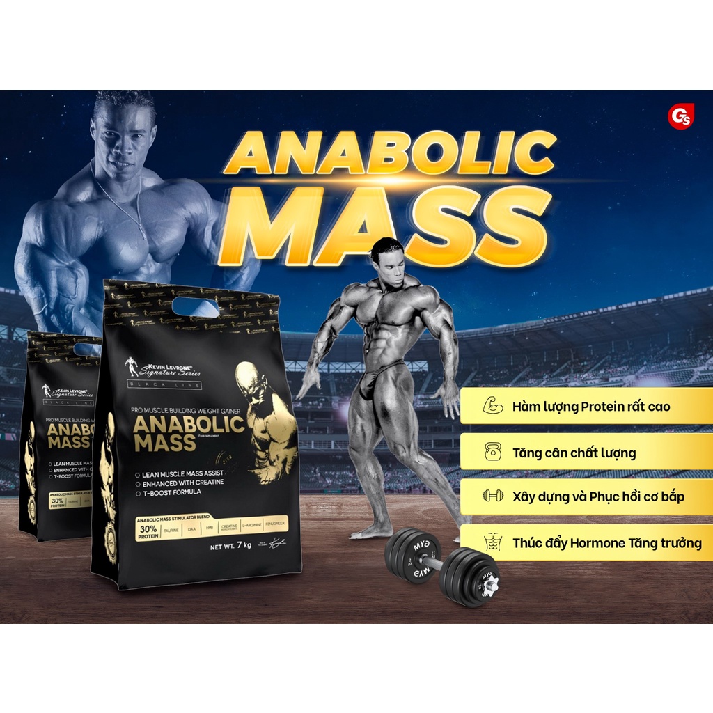 Sữa tăng cân nạc siêu cấp Kevin Levrone Anabolic Mass 7.0 Kg (58 Servings) nhập Ba Lan - Gymstore