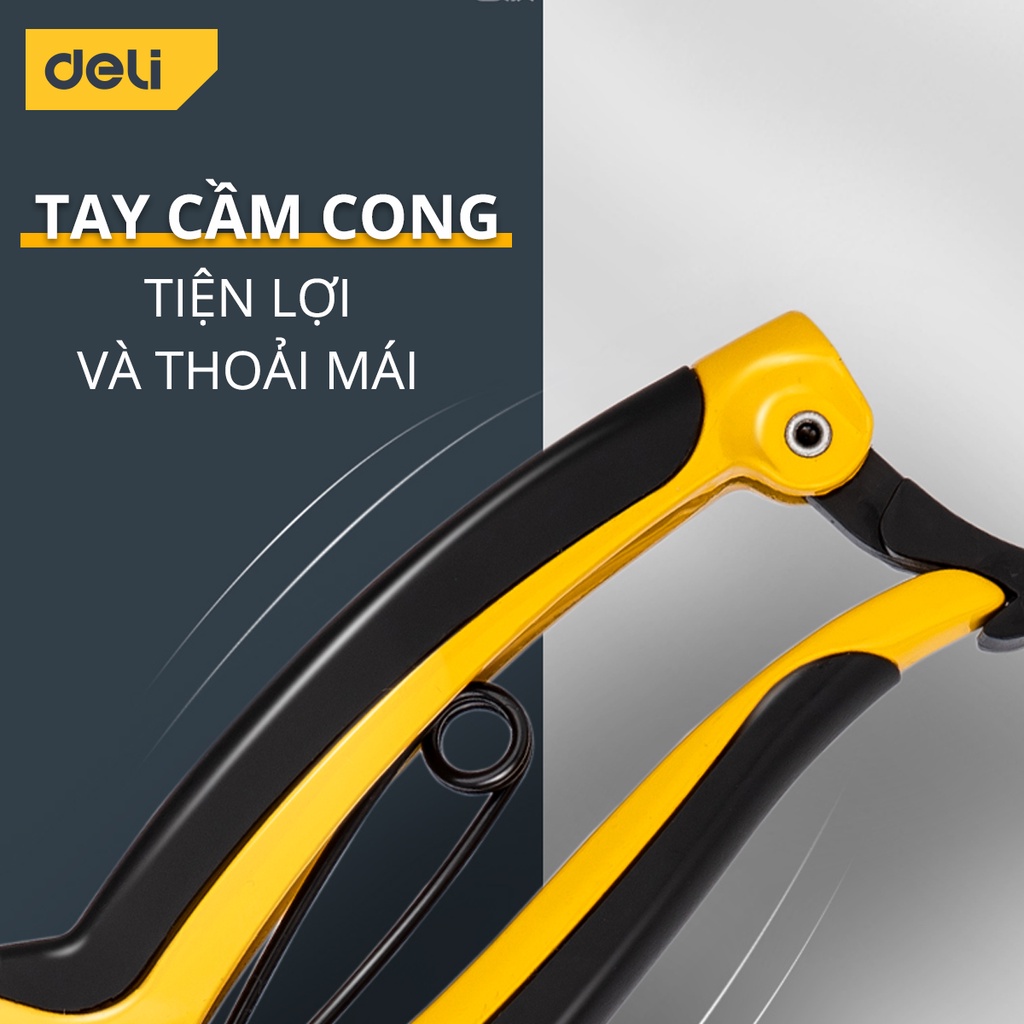 Kéo Cắt Cành Lưỡi Thép Deli Cao Cấp - Kích Thước 8 Inch, Tay Cẩm Chống Trơn Trượt, Dễ Dàng Sử Dụng - DL2770
