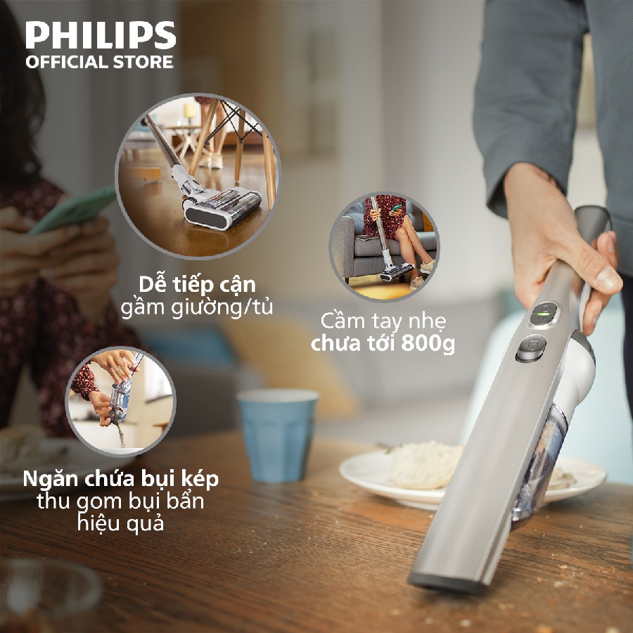 [Mã ELHA22 giảm 6% đơn 300K] Máy hút bụi không dây dạng cán PHILIPS XC4201 /01 Hàng Chính Hãng