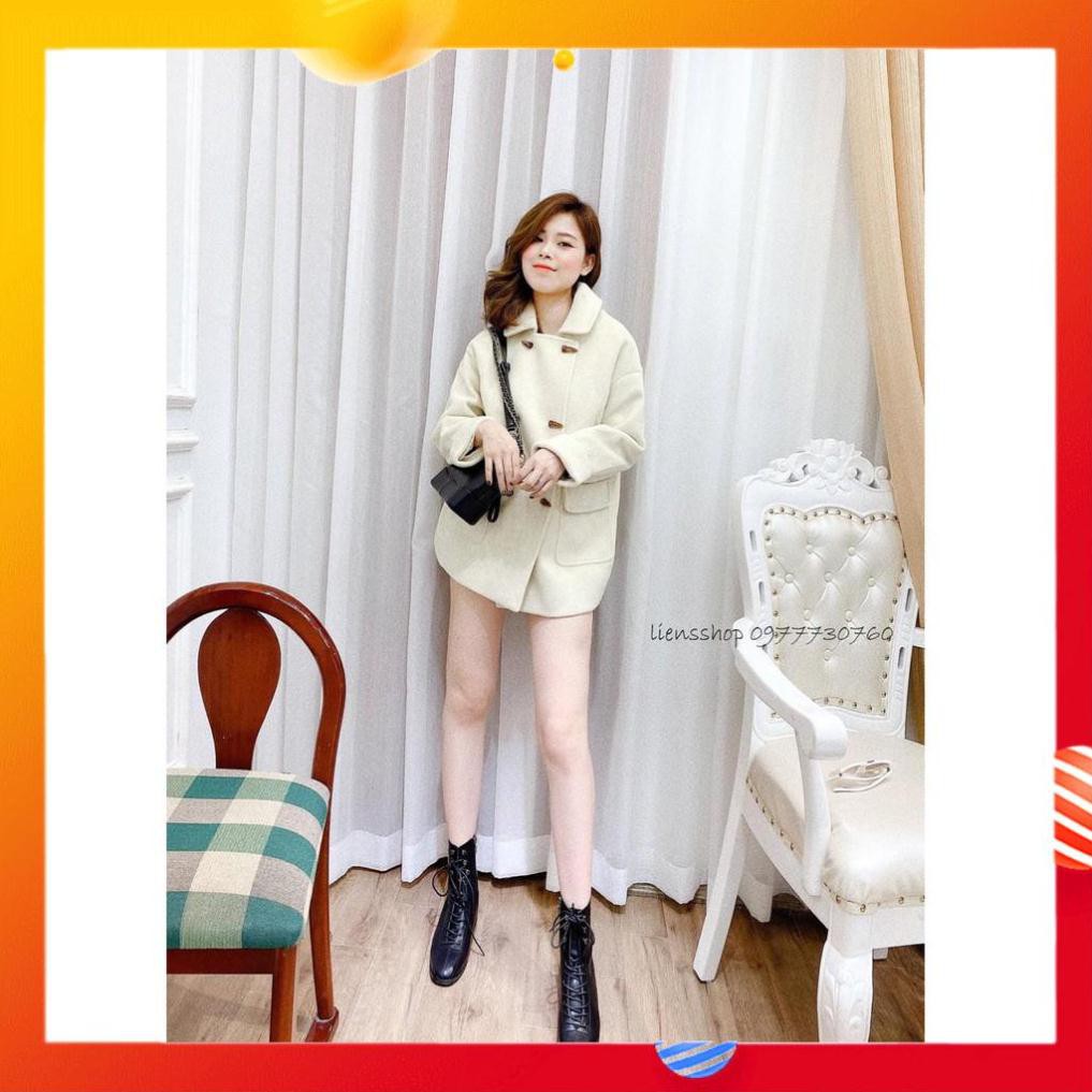 Áo Khoác Dạ, Áo Dạ Dáng Dài Khuy Sừng Túi Bầu, Form Dáng Đẹp, Hàng Cao Cấp Phong Cách Hàn Quốc Ulzzang. | BigBuy360 - bigbuy360.vn