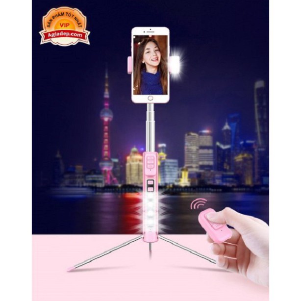 Gậy tự sướng Siêu dài + Có đèn ánh sáng Led hỗ trợ chụp ảnh đẹp, có nút Bluetooth chụp xa - Hàng hiệu cao cấp CYKE CA18 | BigBuy360 - bigbuy360.vn