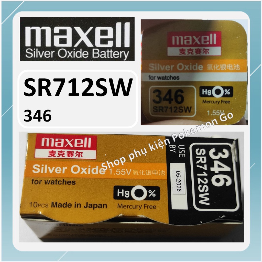 1 Viên Pin Đồng Hồ Maxell Nhật Bản SR712SW / 346 Loại Tốt