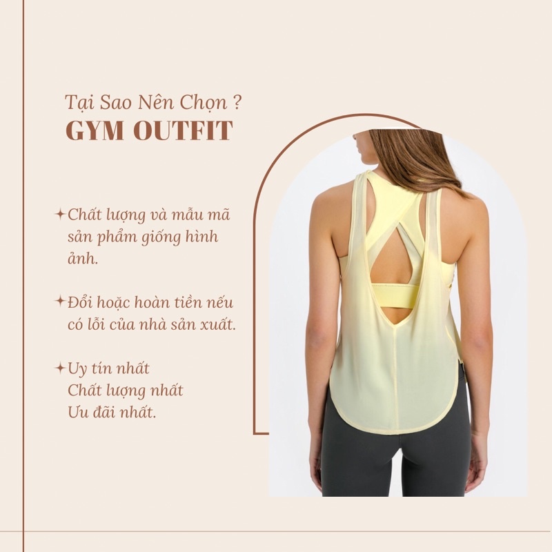 Áo Tank Liền Bra Tập Gym Yoga Nữ Cao Cấp Có Sẵn Mút Lót - Ignite Tank 2 - in 1 Lululemon 2022 Gym Outfit