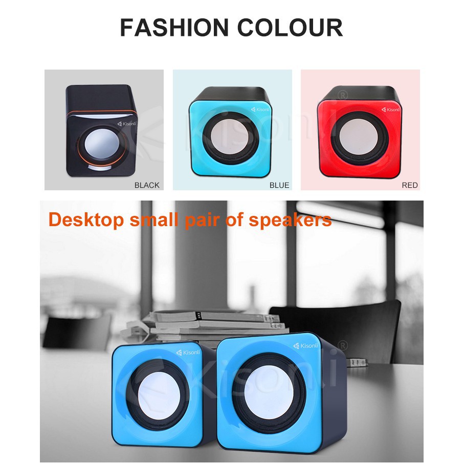 Loa Vi Tính Mini Kisonli V310 2.0 Nghe Hay