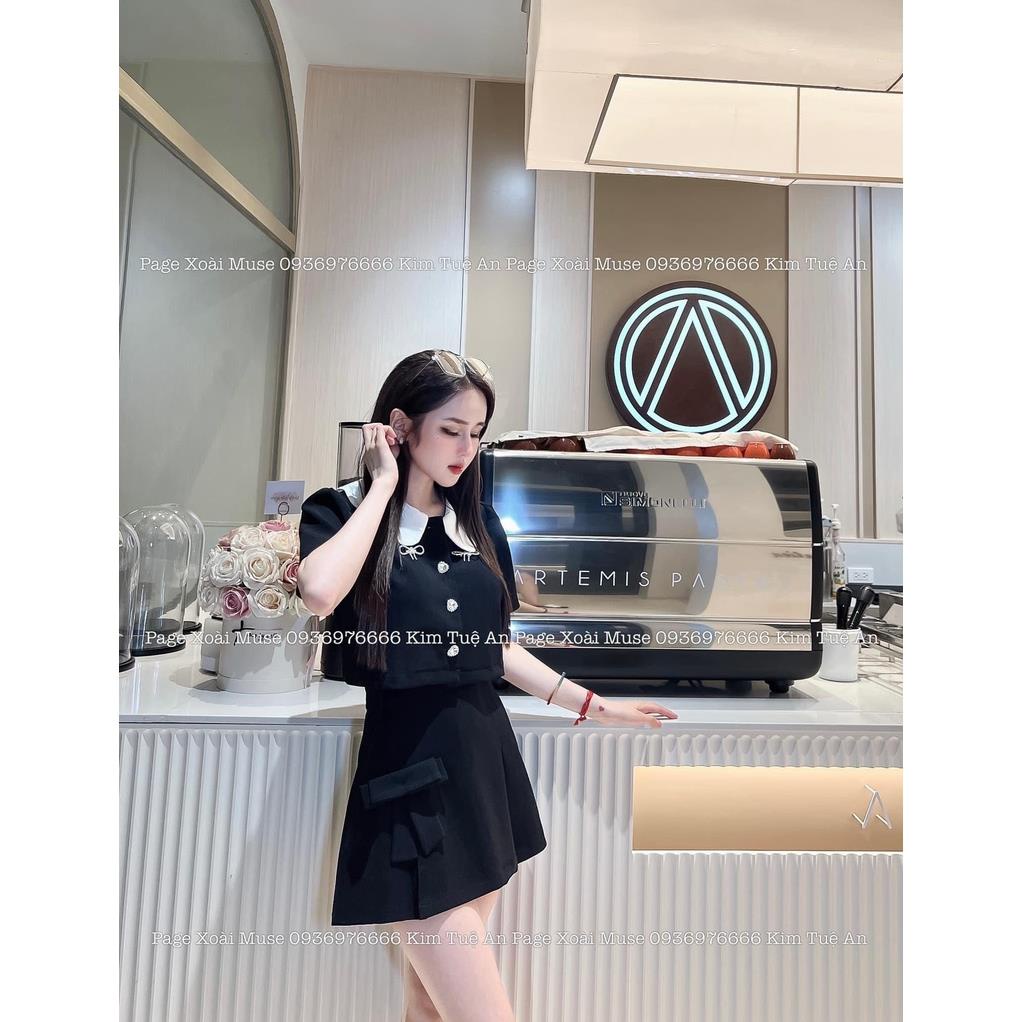 [ 𝐅𝐑𝐄𝐄 𝐒𝐇𝐈𝐏 ]  SET BỘ CỔ THUYỀN NƠ NGỰC CHÂN VÁY ĐỒ BỘ TIỂU THƯ
