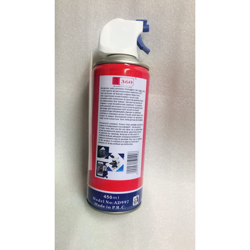 Bình Xịt Bụi Khí Nén Air Duster 360 Vệ Sinh Máy Tính,Laptop,Đồng Hồ,Thiết Bị Điện Tử,Cực Mạnh Nhỏ Gọn,Sạch,An Toàn