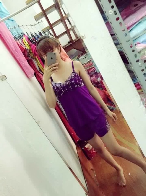 Đồ ngủ thun lạnh hai dây loại đẹp size 65-70kg (bán sỉ) | BigBuy360 - bigbuy360.vn