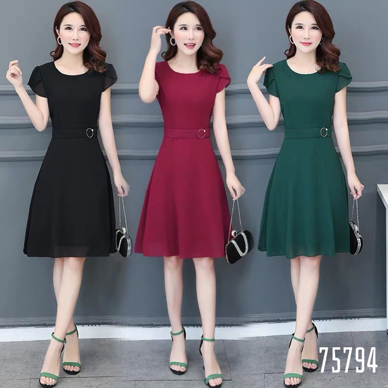 ĐẦM VOAN TAY KIỂU ,CÓ LỚP LÓT 75794